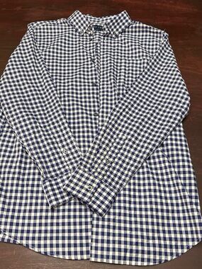 Five Four Navy and White Gingham Button-Down Shirt
